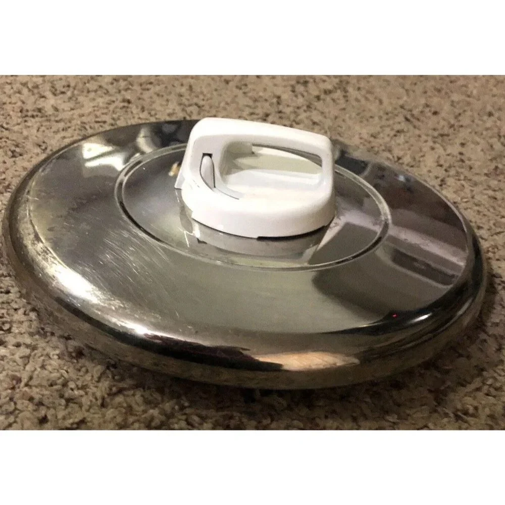Replacement Pot Pan Lid Stainless Steel Air Vent Knob Used 8.5” Inner Lip - Picture 11 of 13